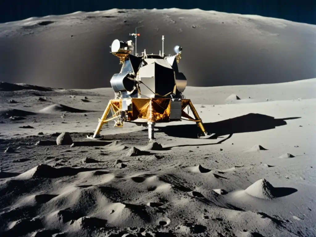 La histórica misión del Apolo 11 en la luna, mostrando la vastedad del espacio