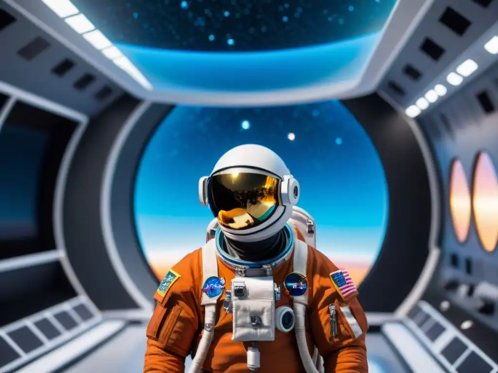 'Un astronauta en entrenamiento se sumerge en una simulación de realidad virtual del espacio