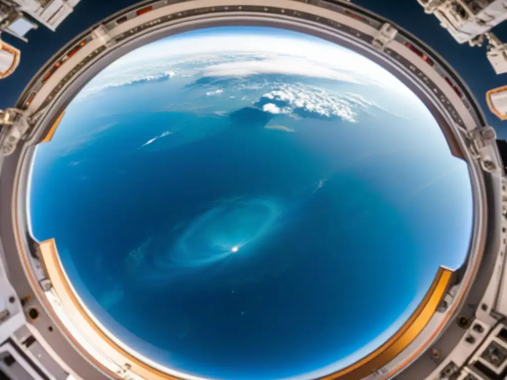 Astronauta Luca Parmitano flota en la cupola de la Estación Espacial Internacional, con vista a la Tierra