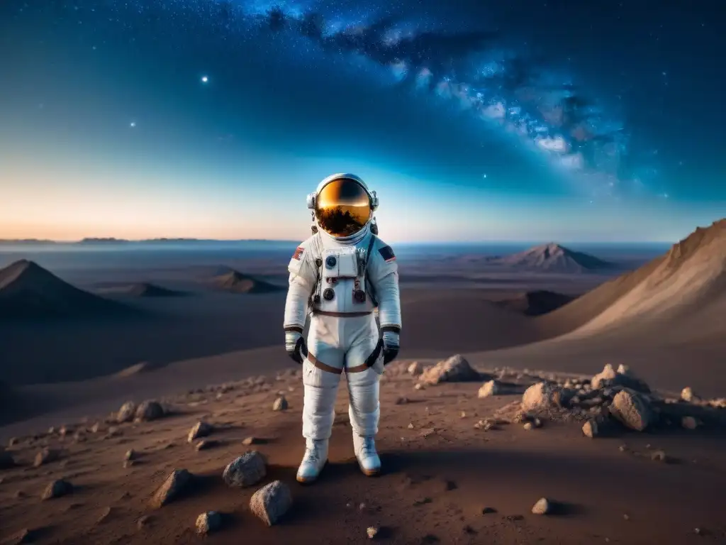 Un astronauta solo en un planeta desolado, impacto psicológico exploración espacial