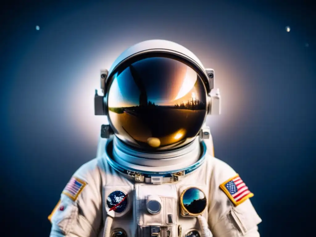 Un astronauta flotando en la vastedad del espacio, rodeado de estrellas y galaxias