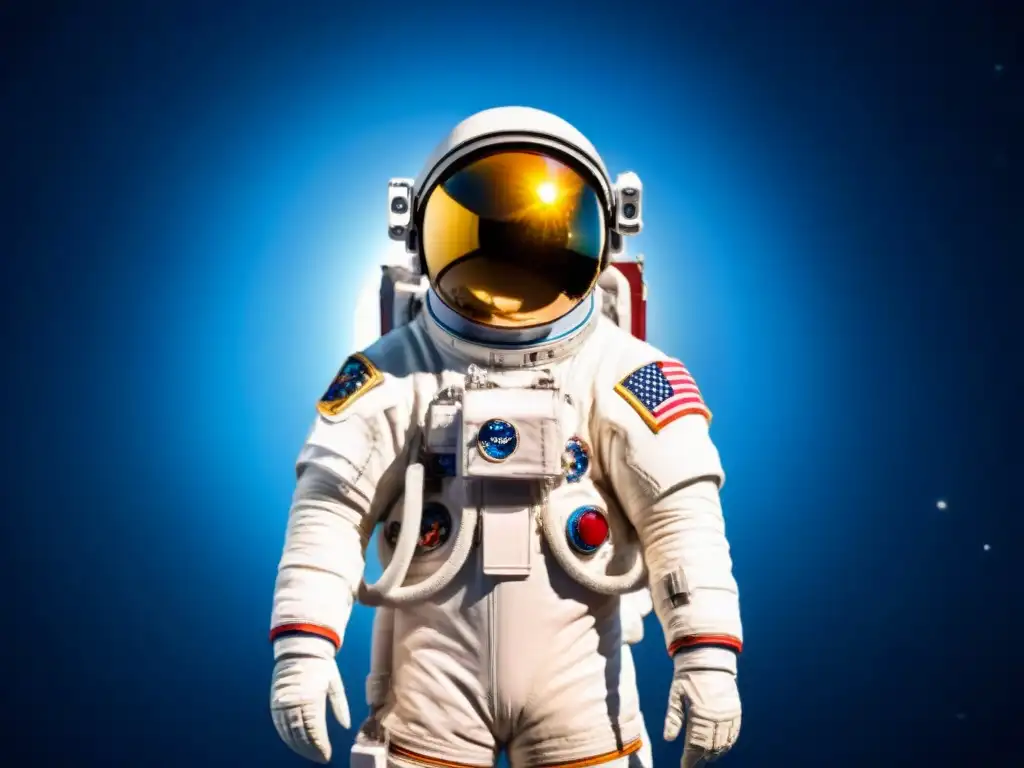 Exploración espacial: astronauta flota entre estrellas y la Tierra Un astronauta flota elegantemente en el vasto espacio, rodeado de cuerpos celestes, con la Tierra de fondo