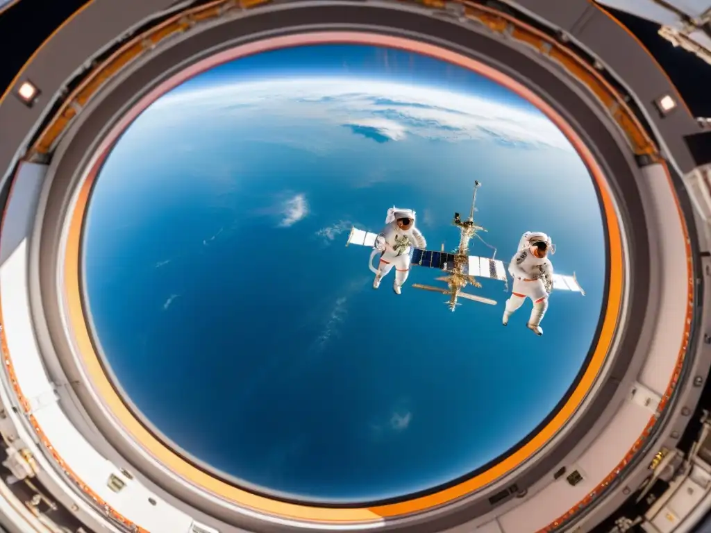 Astronautas de la ESA y NASA trabajan juntos en la Estación Espacial Internacional, mostrando liderazgo exploración espacial: ESA vs NASA