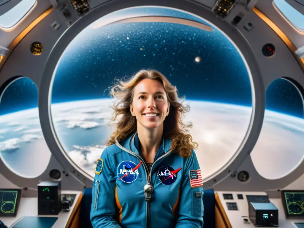 Christa McAuliffe enseñando desde el espacio, inspirando con su mirada hacia lo desconocido