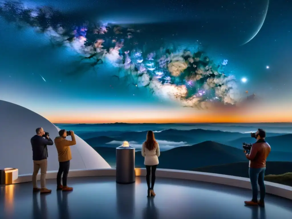 Exploración cósmica en observatorio de Realidad Virtual Observación Astronómica