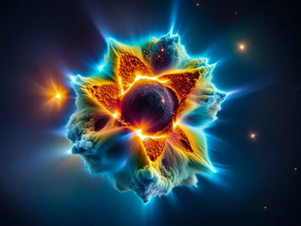 Descubrimiento de Antimateria en Estrellas: Una estrella masiva en sus últimas etapas, con intensas erupciones solares y actividad magnética
