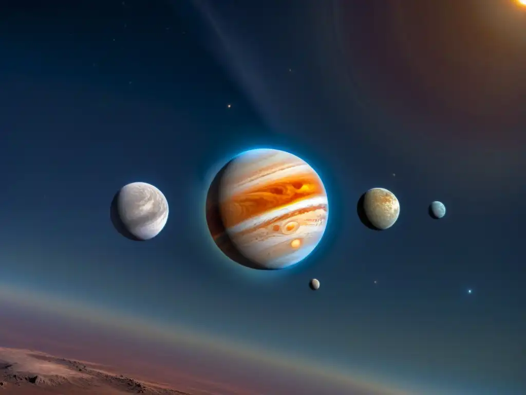 Descubrimiento de las lunas galileanas en una alineación impresionante en el espacio