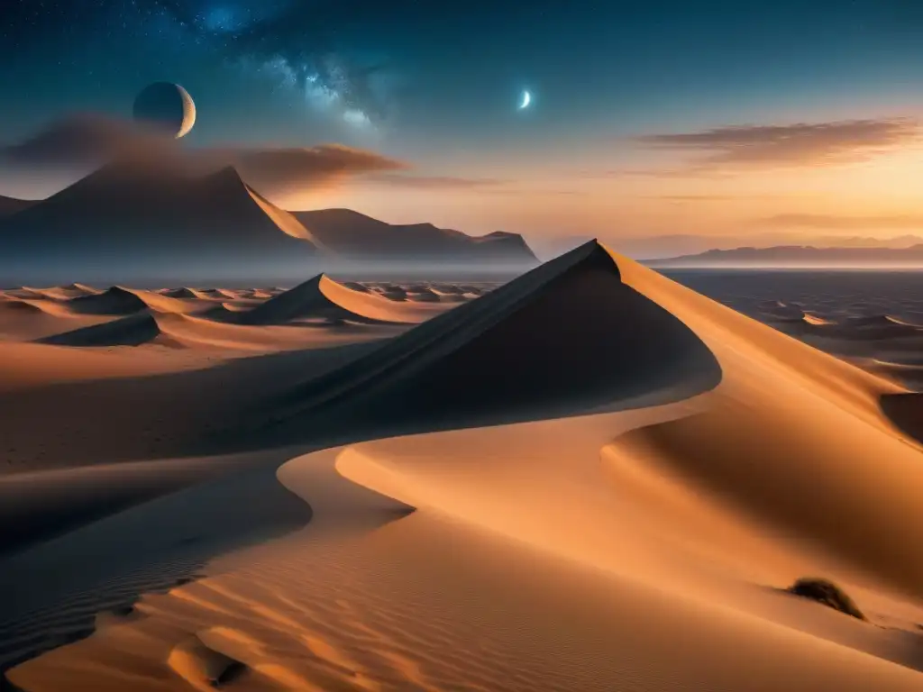 Desierto estrellado al estilo de 'Dune': influencia de Dune en ciencia ficción