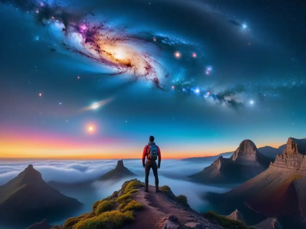 Galaxia caleidoscópica: explorando el infinito cosmos en 8k Deslumbrante galaxia llena de nebulosas, estrellas y planetas, ilustrando la percepción de la literatura de ciencia ficción en el universo