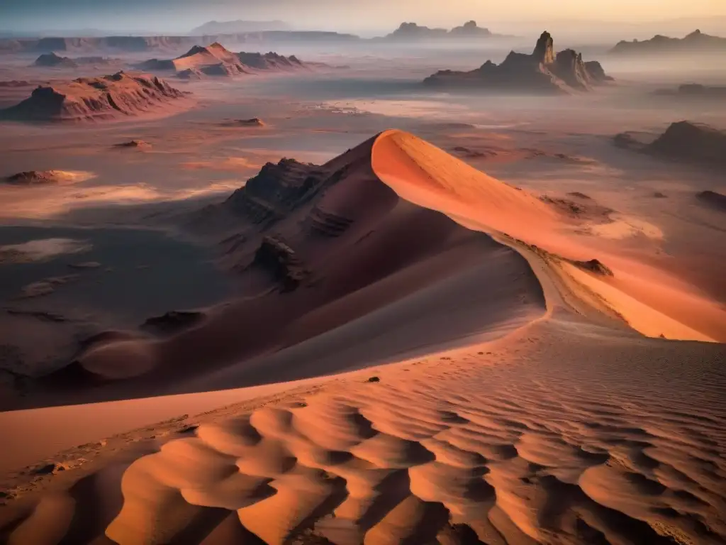 Deslumbrante paisaje marciano que evoca la búsqueda de vida en el universo