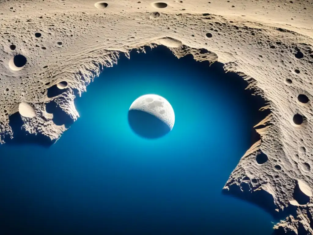 Detallada imagen de la Cara Oculta de la Luna, resaltando sus misteriosos y cráteres en un contraste de luz y sombra