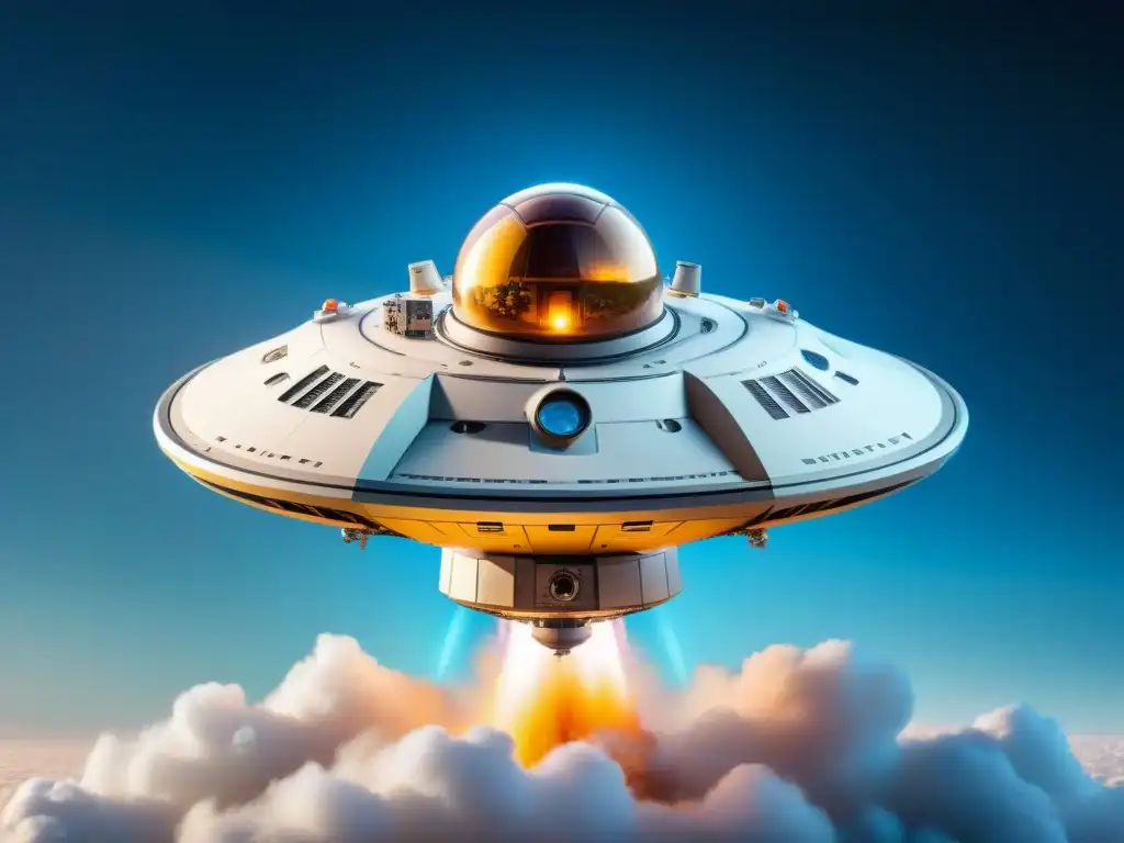 Detallada nave espacial conmemorativa en 8k, resaltando cada diseño histórico