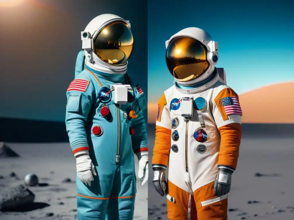 Comparación detallada trajes astronauta: vintage 1960 vs