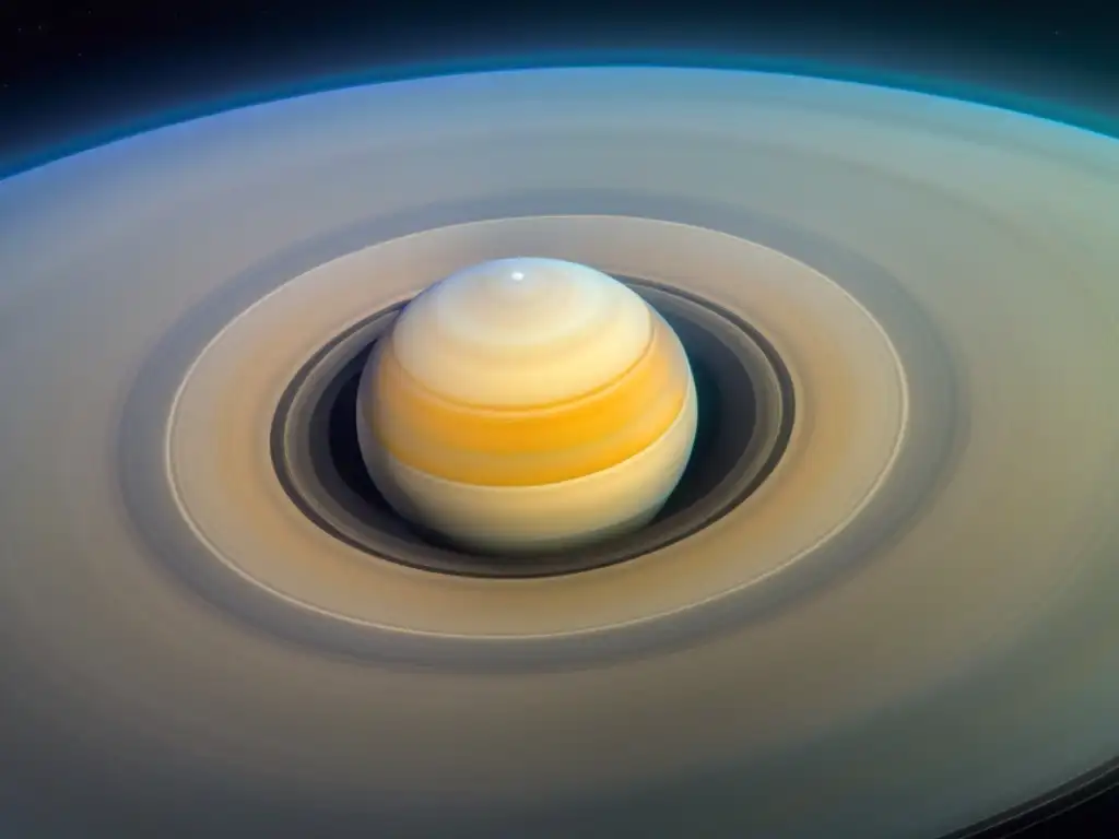 Detalle fascinante de los anillos de Saturno capturado por la nave Cassini, revelando los misterios de los anillos de Saturno