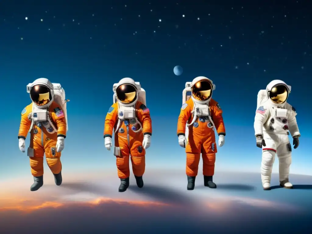 Detalle evolución trajes espaciales astronauta, historia traje espacial evolución astronauta