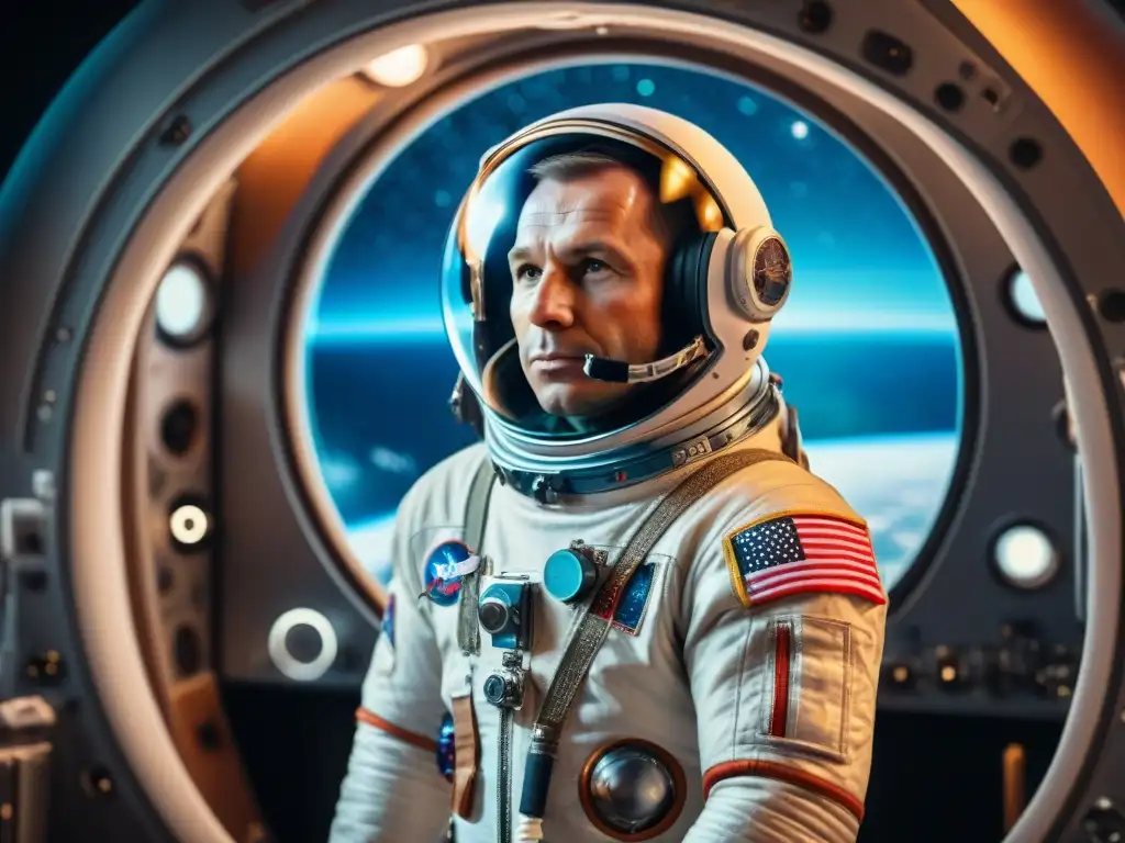 Emotiva imagen de Yuri Gagarin en su traje espacial, listo para su histórico viaje en la Vostok 1 al espacio