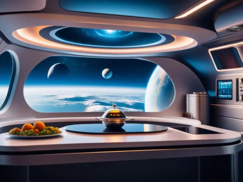 Escenario futurista cocina espacial: Recetas cocina espacial astronautas