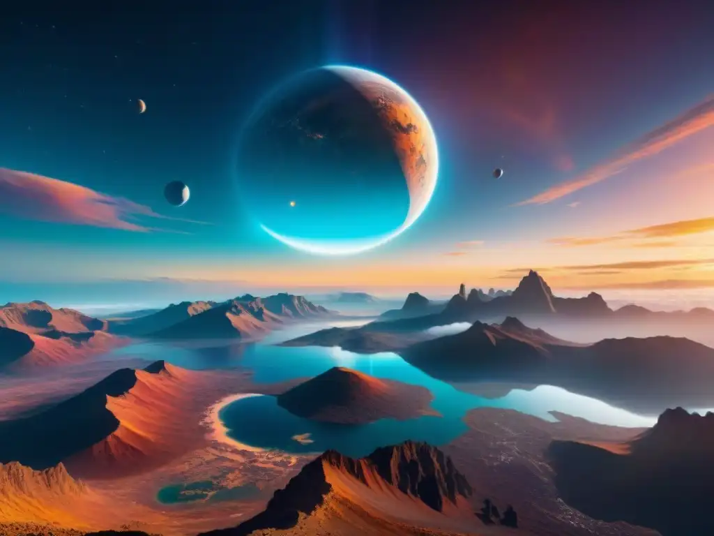 Una estación espacial futurista orbita un exoplaneta vibrante, revelando un mundo alienígena lleno de misterios