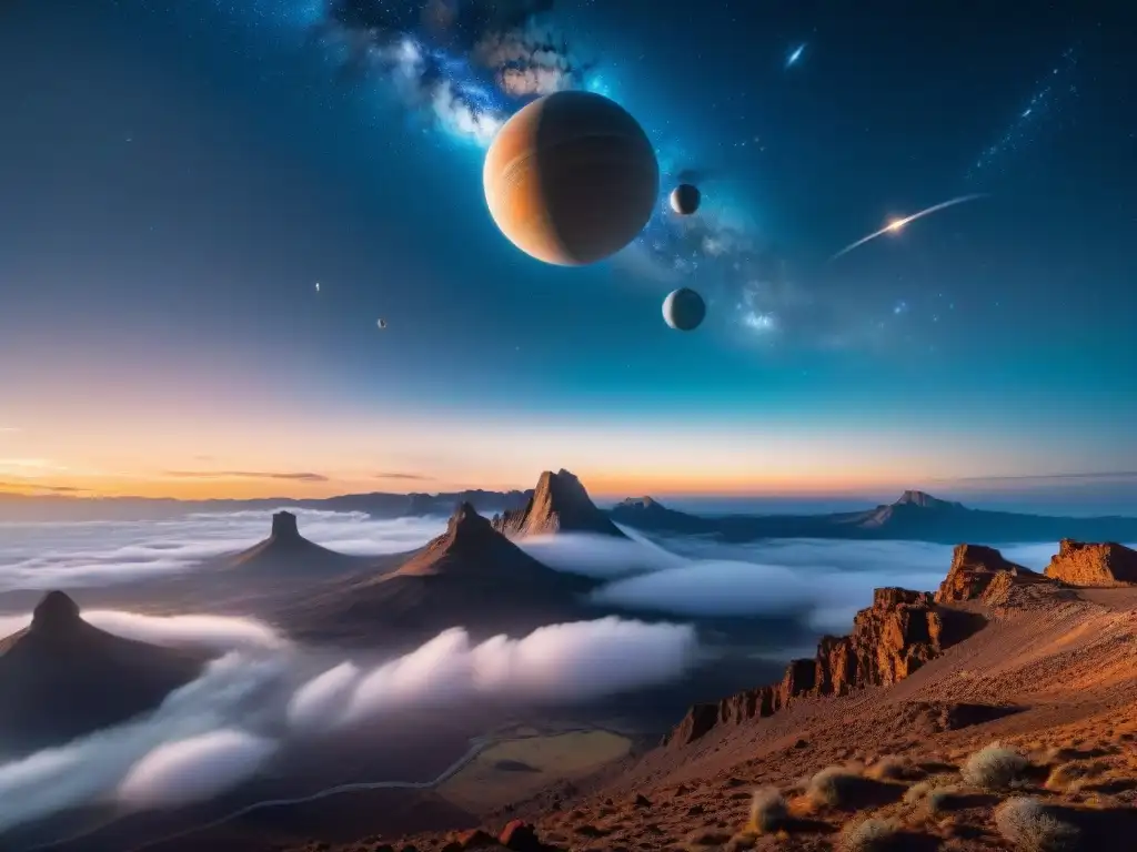 Estación Espacial Futurista en Orbita: Visión Asombrosa Una estación espacial futurista orbita un planeta distante, reflejando el desarrollo tecnología espacial ciencia ficción