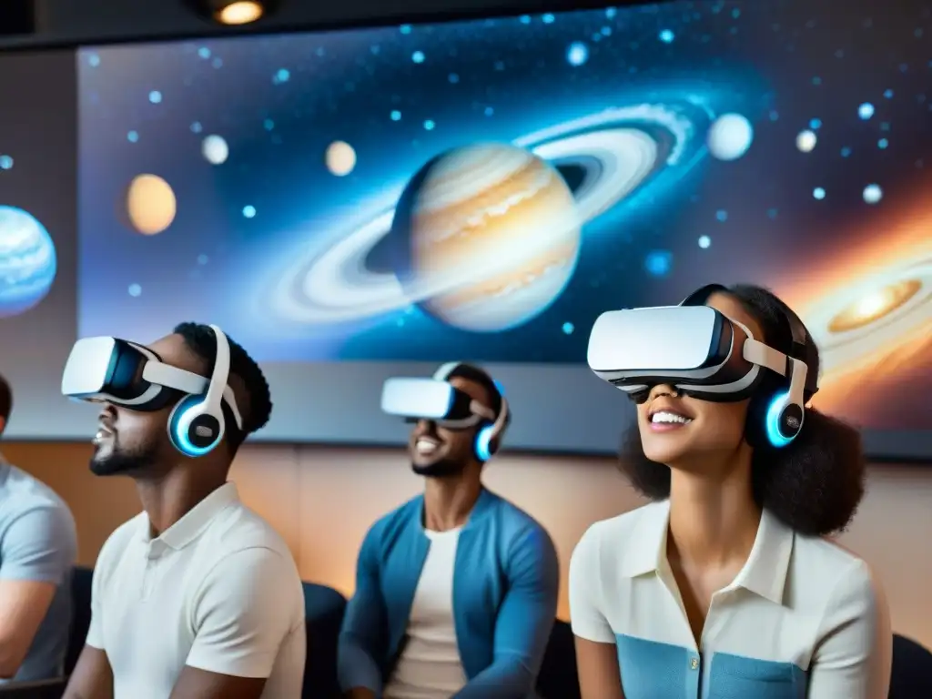 Estudiantes exploran el cosmos con realidad virtual en clase espacial