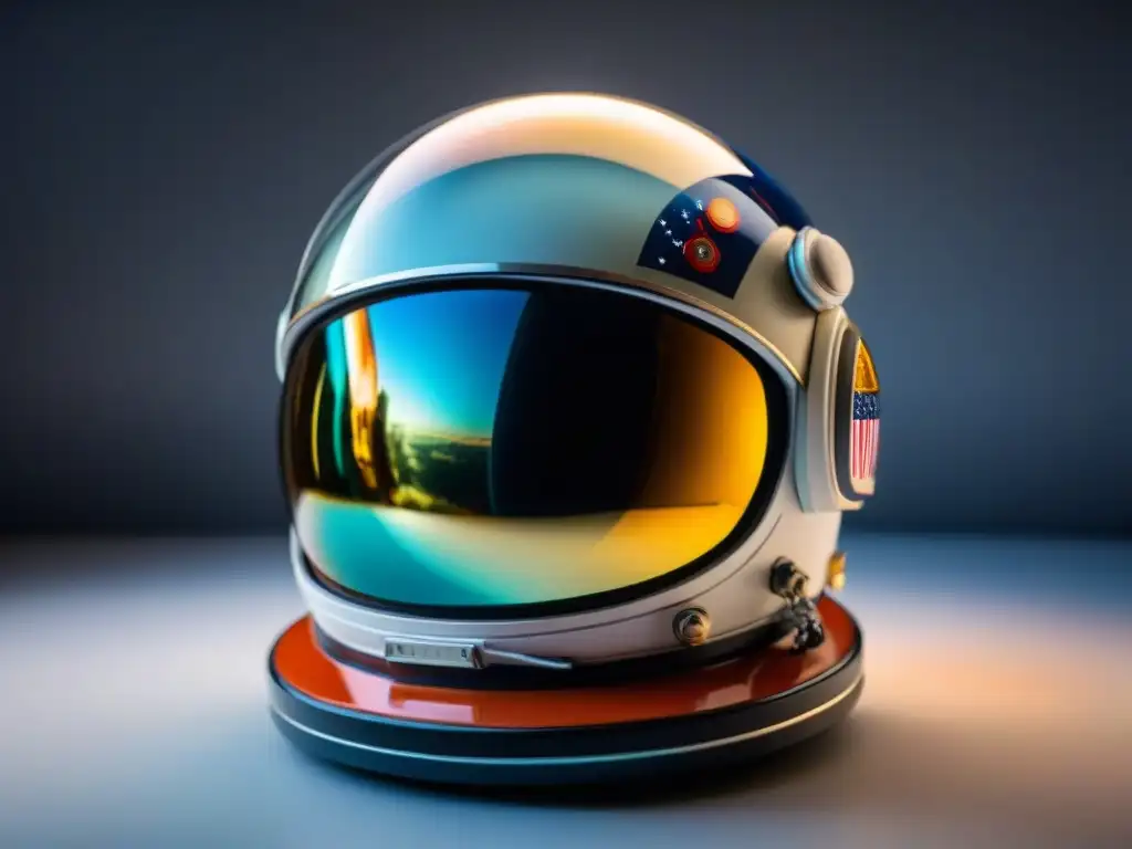 Réplica exacta de casco de astronauta, detallada y cautivadora, ideal para coleccionistas y amantes del espacio