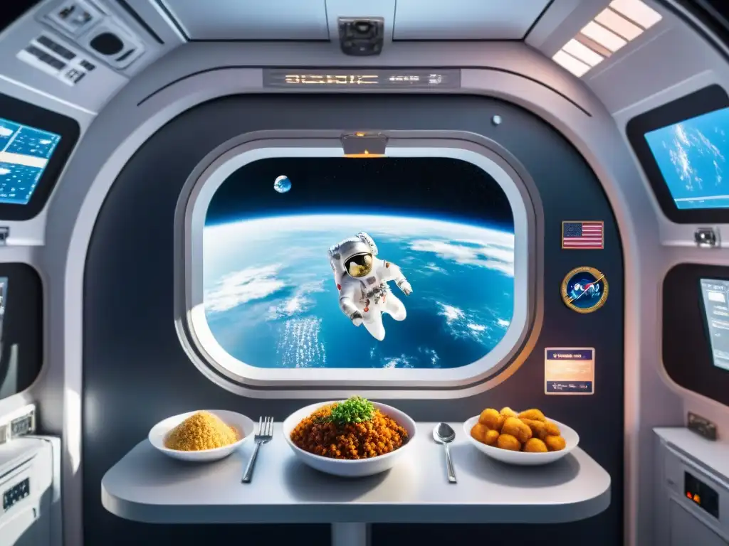 Experiencia gastronómica en gravedad cero con recetas cocina espacial astronautas