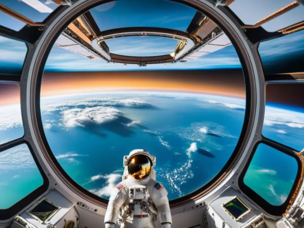 'Exploración espacial desde la Estación Espacial: Tracy contempla la belleza de la Tierra desde la Cupola, rodeada de luz solar