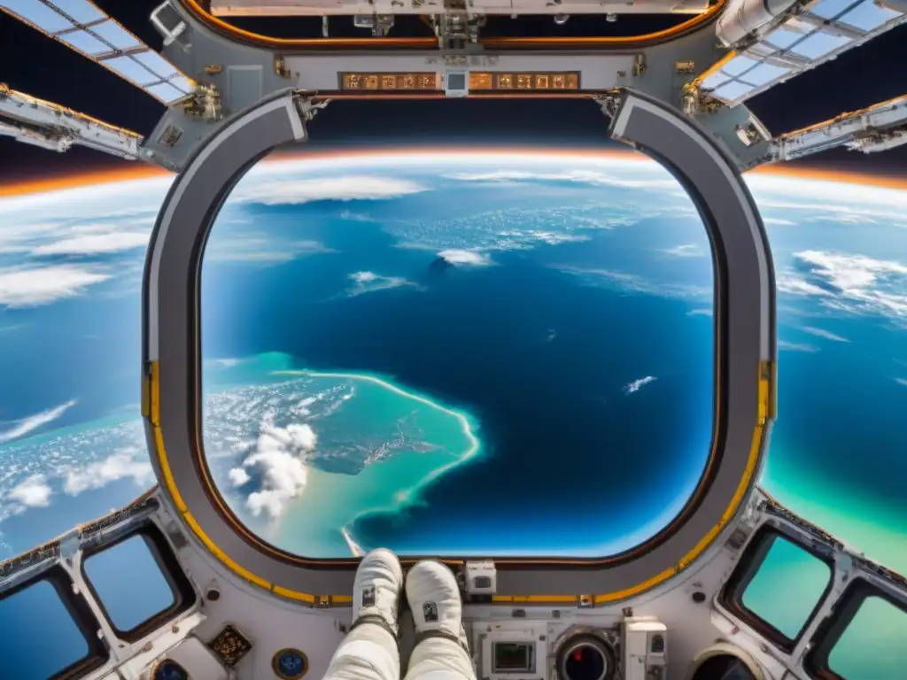 Exploración espacial desde la Estación Espacial: Tracy Caldwell Dyson flota en la ISS, observando la Tierra desde el espacio