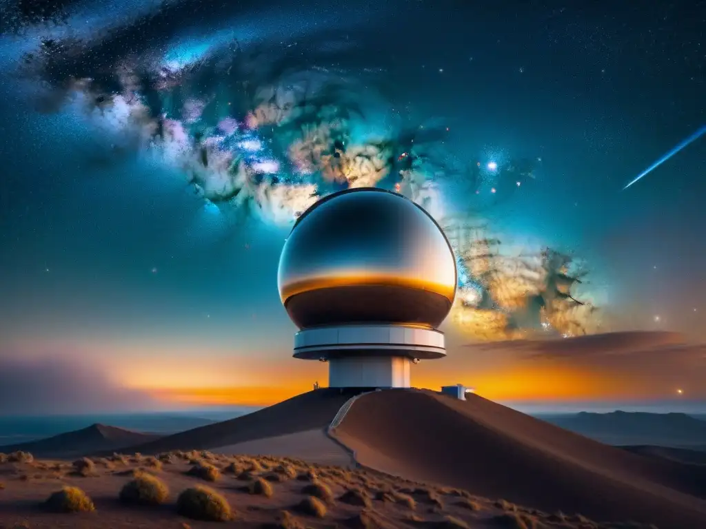 Exploración futurista de la Vía Láctea con inteligencia artificial escaneando exoplanetas