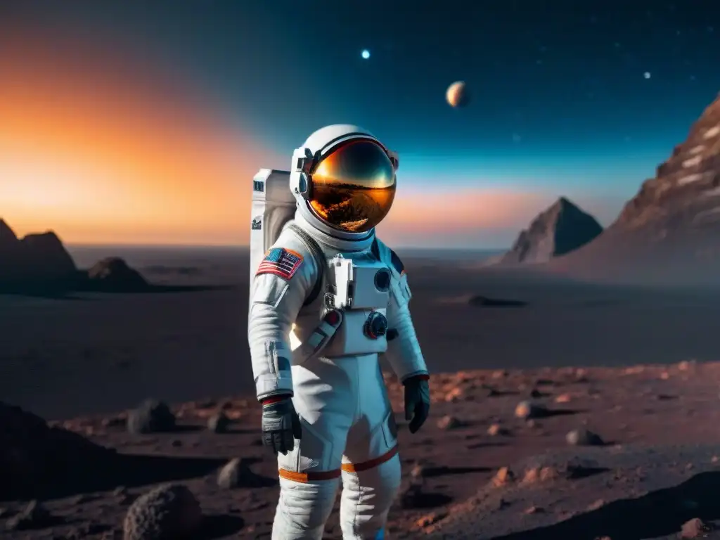 Exploración cósmica: astronauta maravillado en exoplaneta alienígena Exploración de maravillas en un exoplaneta de ciencia ficción