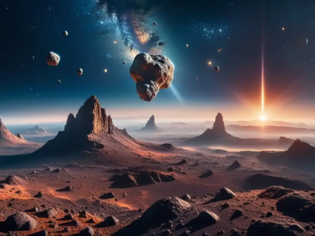 Campo de asteroides: exploración y preservación en el espacio Exploración sostenible de recursos espaciales: Nave en asteroide
