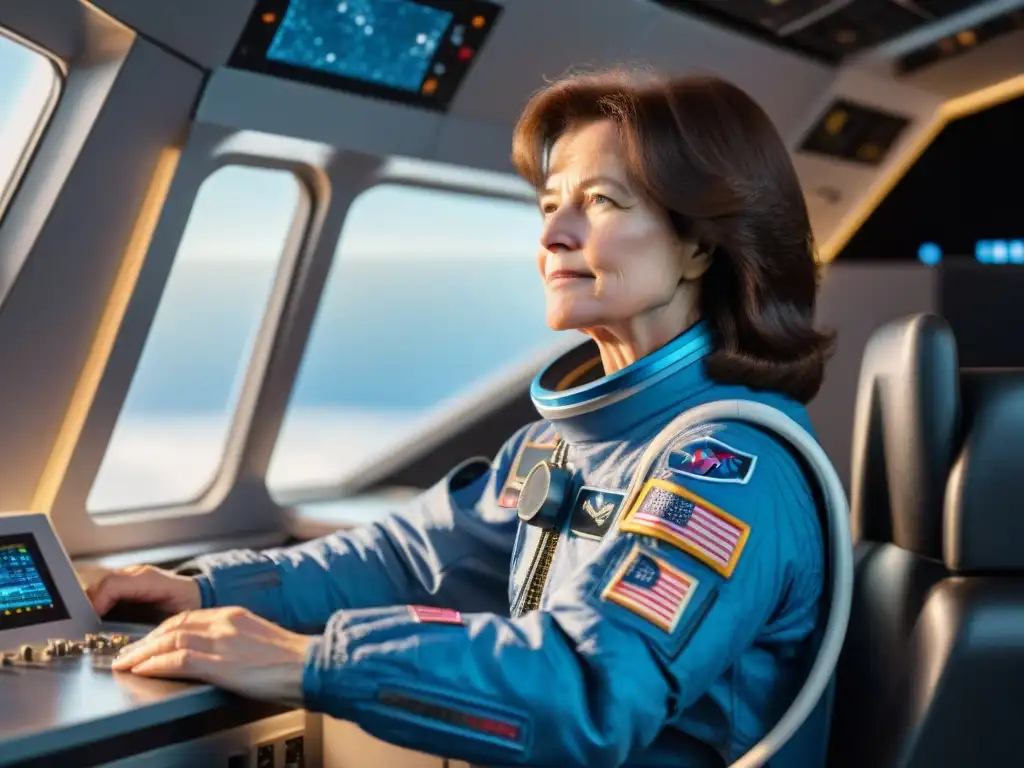 Exploración del universo con Sally Ride: La primera mujer astronauta en el Challenger, lista para hacer historia