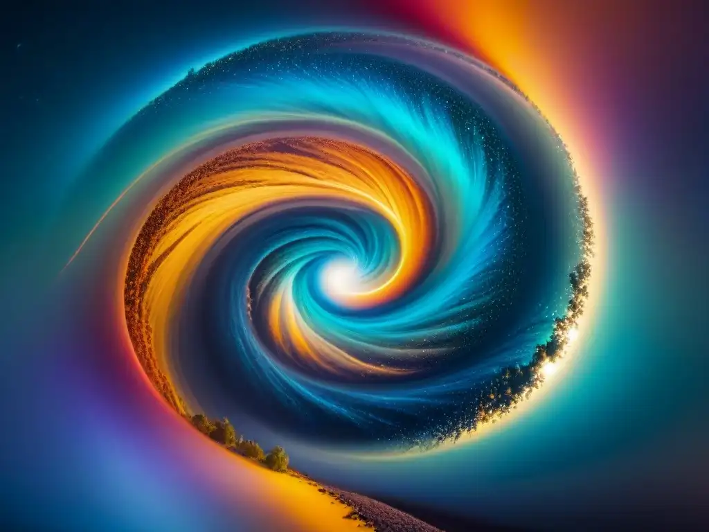 Exploración de universos paralelos: una visualización fascinante de mundos interconectados y coloridos