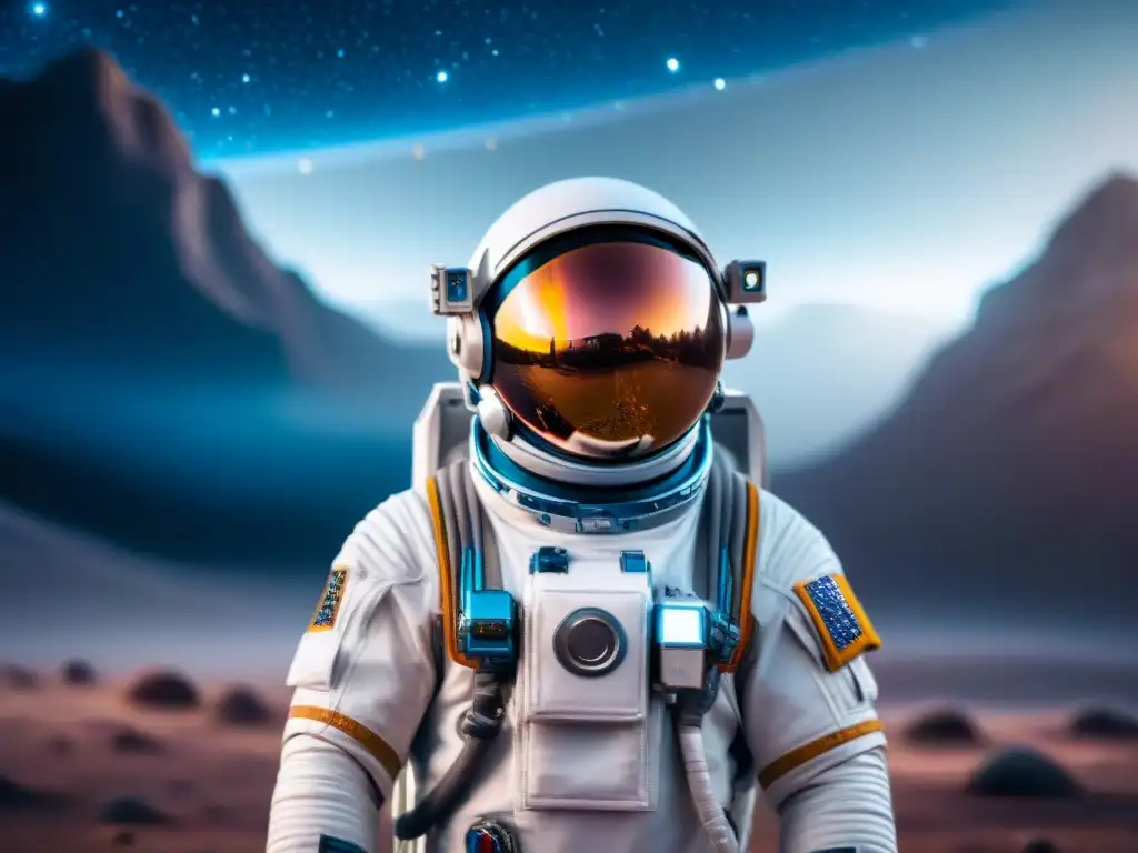 Explorador espacial reflexiona en soledad ante la inmensidad cósmica