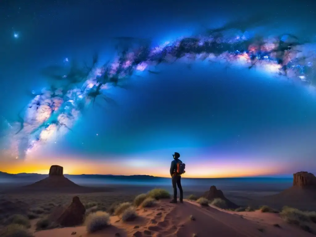 Un fotógrafo solitario captura la belleza del universo en un desierto remoto