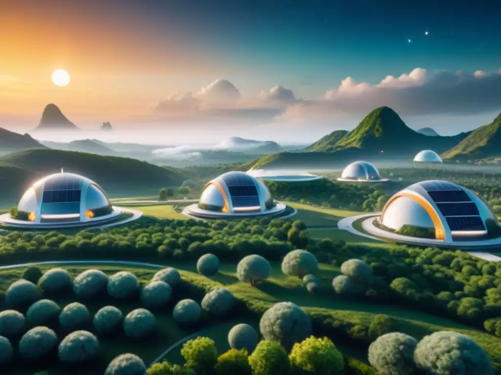 Un futuro de maravilla y exploración en una colonia espacial futurista con tecnologías clave de colonización espacial