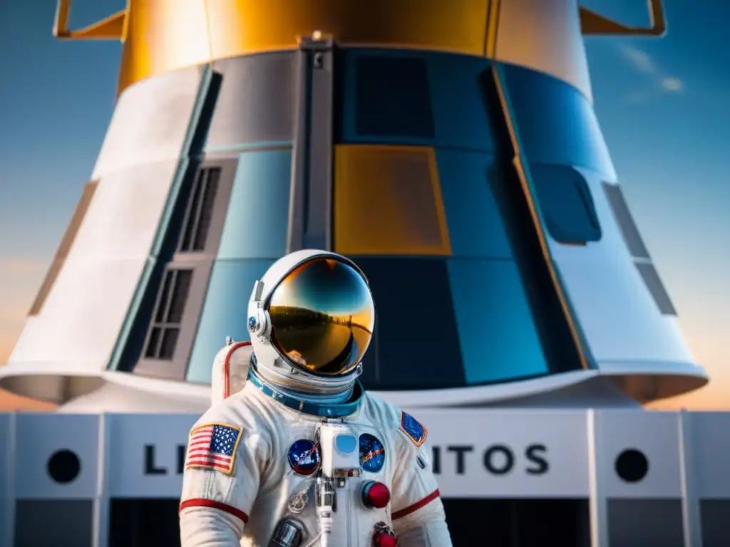 Gus Grissom admirando el Liberty Bell 7, reflejando su historia y legado en el espacio