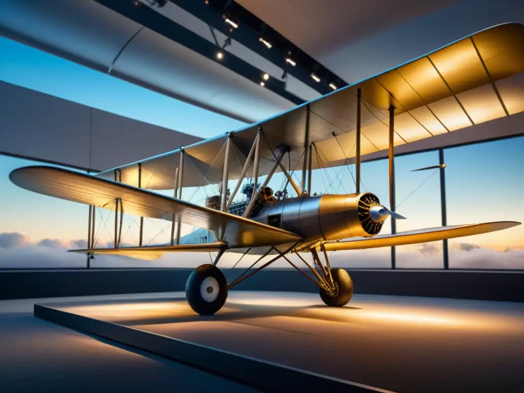 Un hito de la exploración espacial: el Wright Flyer junto a naves futuristas en un museo