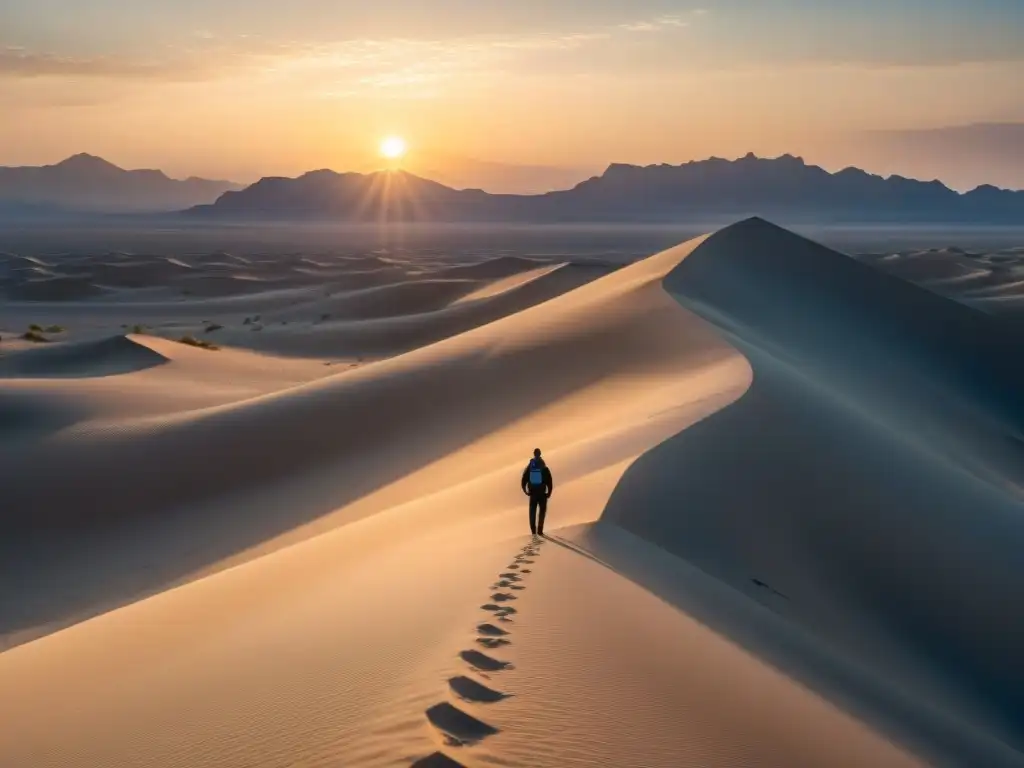 Un horizonte infinito en el desierto, donde la soledad y la contemplación traen beneficios curativos