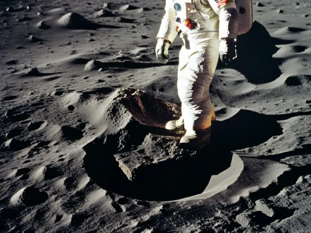 La huella del pionero espacial Buzz Aldrin en la Luna durante la misión histórica del Apolo 11