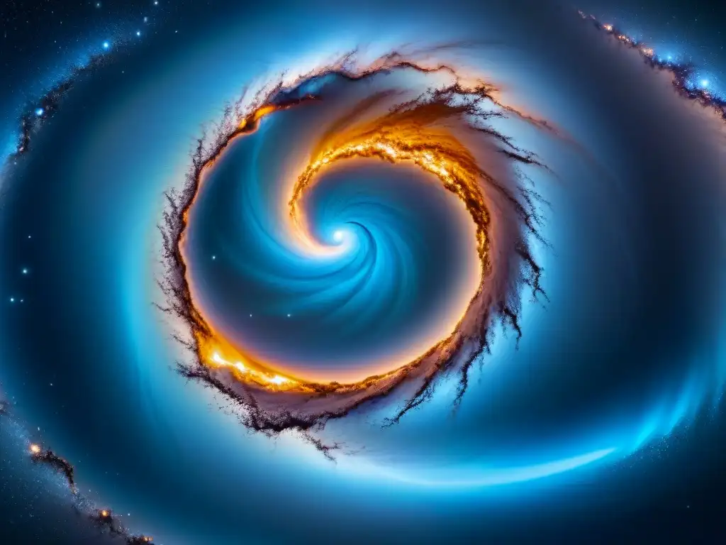 Imagen detallada de galaxia espiral vista desde un telescopio para observar galaxias lejanas