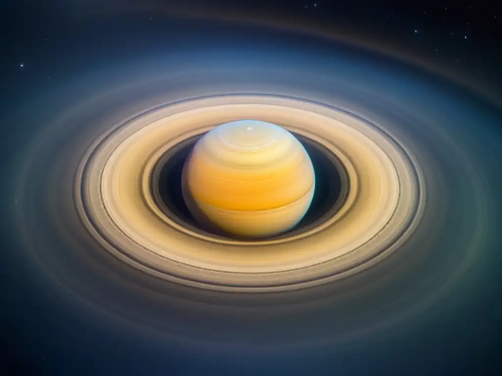 Imagen detallada de los majestuosos anillos de Saturno en el espacio, una guía para principiantes en astronomía