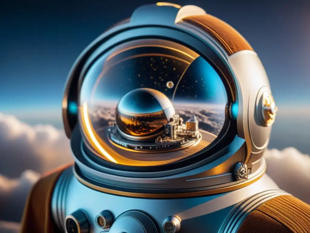 Una imagen detallada de una nave espacial conmemorativa de misiones históricas, destacando sus grabados y artesanía precisa