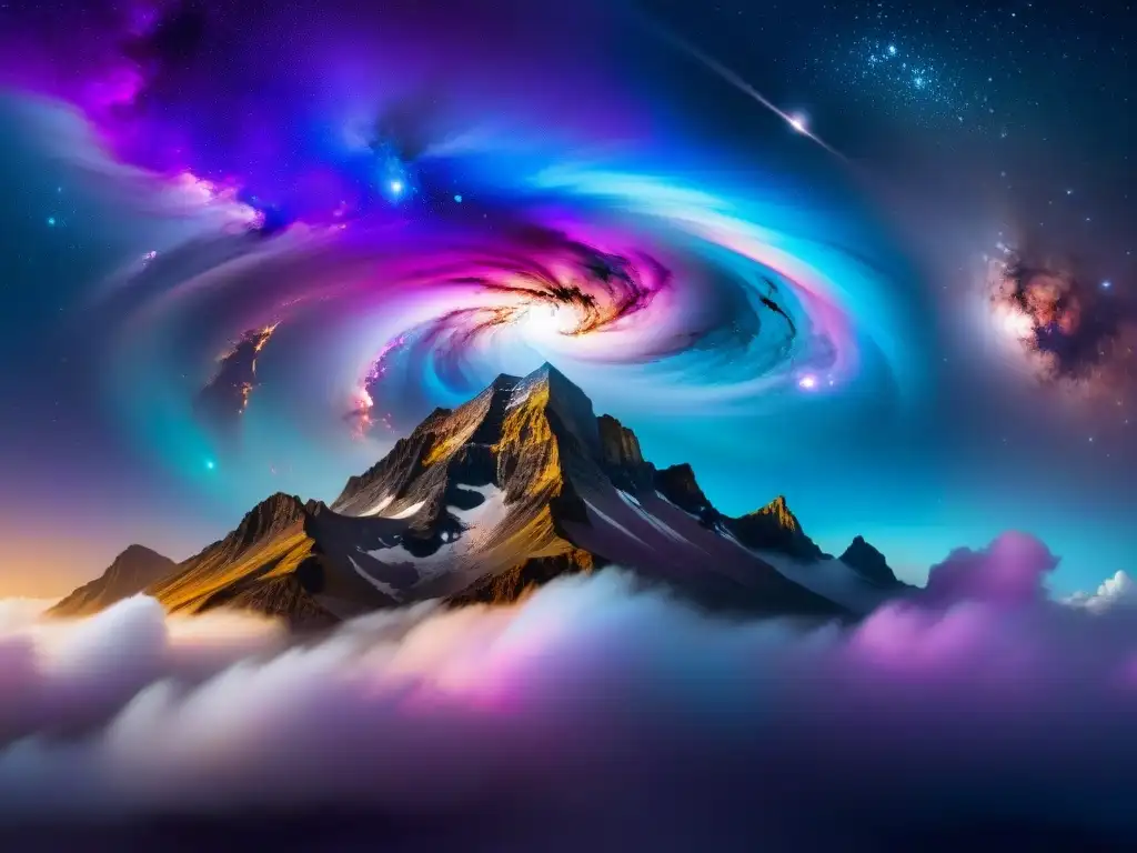 Nebulosa Cósmica: Viaje Estelar en el Espacio Imagen detallada de una nave espacial en una nebulosa cósmica, reflejando colores vibrantes y estrellas