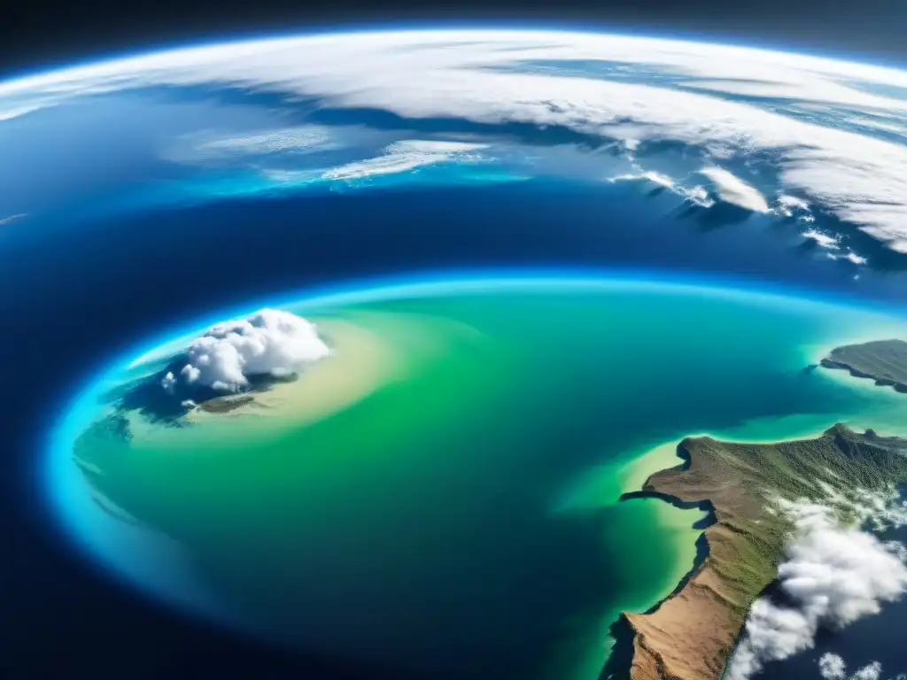 Tierra desde el espacio: detallada belleza planetaria Imágenes satelitales para estudiar la Tierra: Vista detallada de la Tierra desde el espacio, resaltando su belleza y diversidad natural