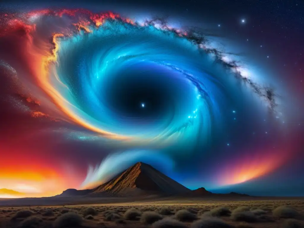 Impresionante imagen detallada en 8k de la radiación cósmica de fondo Big Bang, mostrando un cosmos de colores y patrones