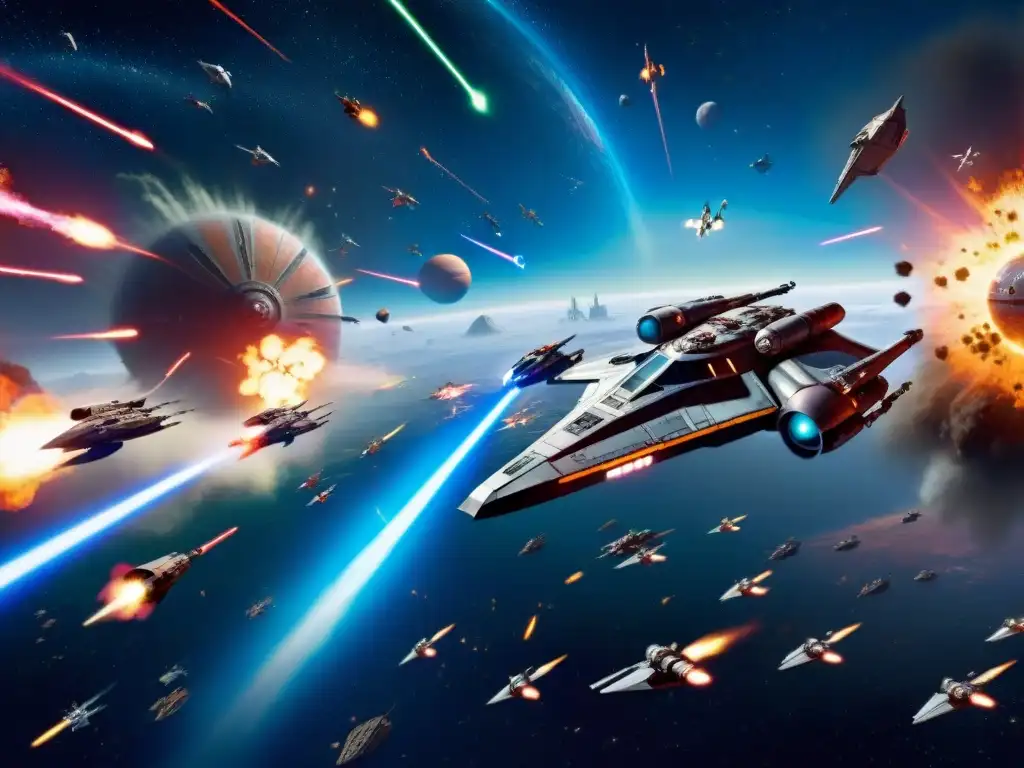 Increíble conflicto galáctico en Star Wars con naves de la República y Separatistas en batalla espacial