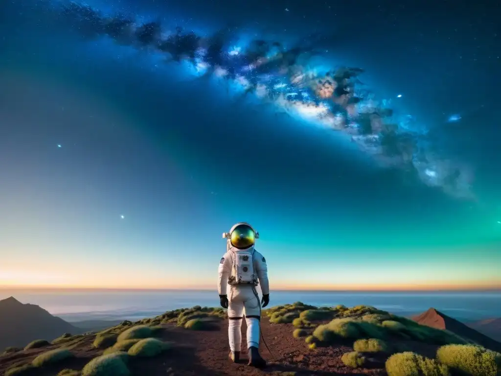 Increíble estación espacial futurista con astronautas realizando mantenimiento, naves espaciales y un planeta vibrante