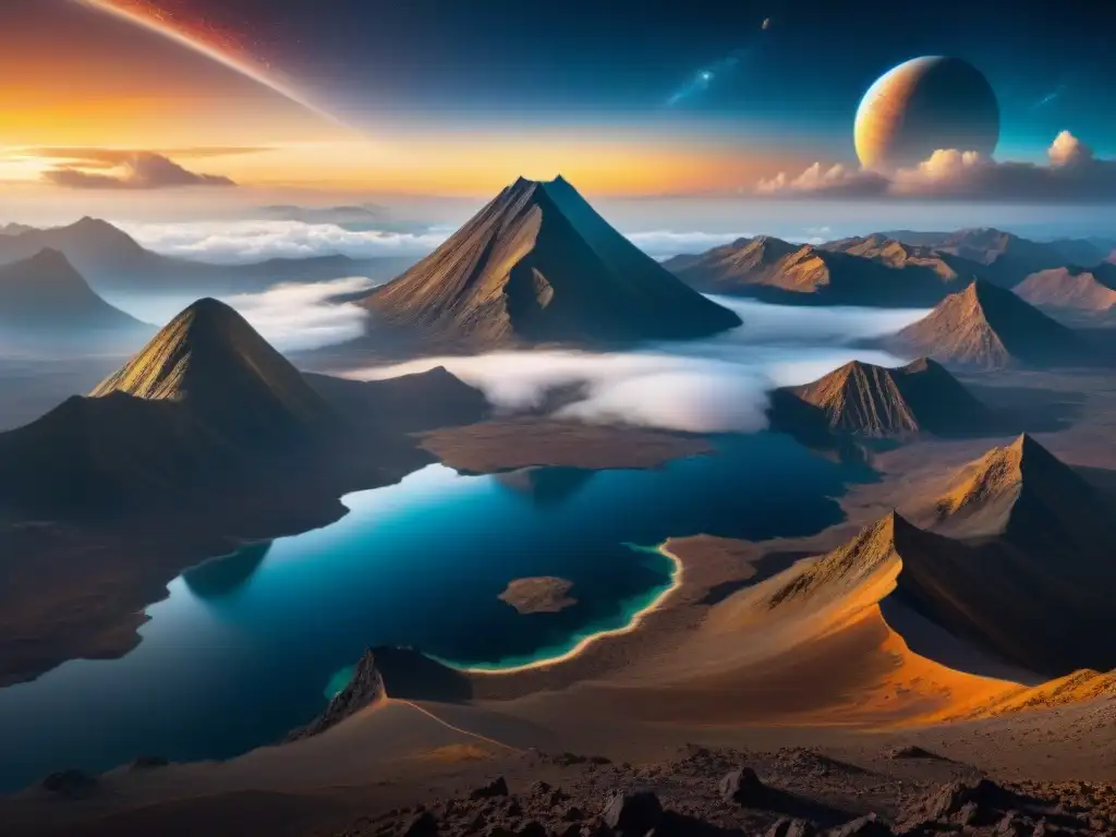 Increíble imagen de telescopio espacial descubriendo exoplaneta con paisaje espectacular