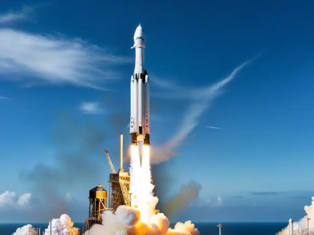 Increíble lanzamiento de un cohete Falcon 9 de SpaceX desde Cabo Cañaveral, con la curvatura terrestre de fondo